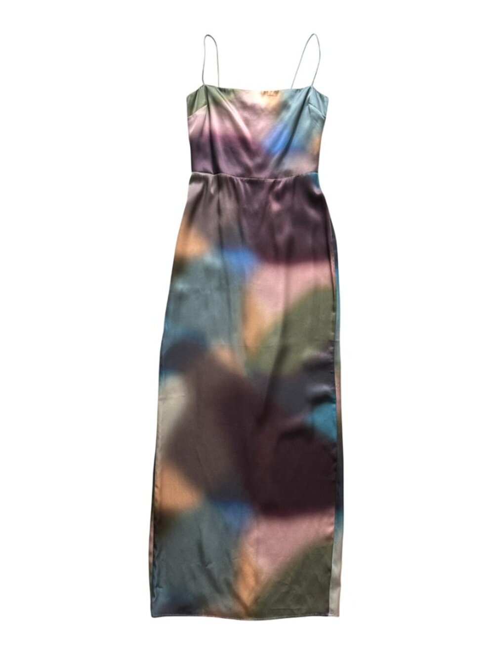 Reformation Frankie Silk Maxi Dress Blur Aura Abstract Print 6 - Picture 4 of 16